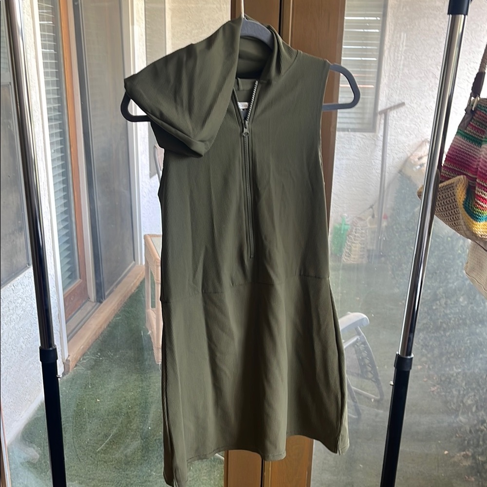 Olive Green Sleeveless Dress